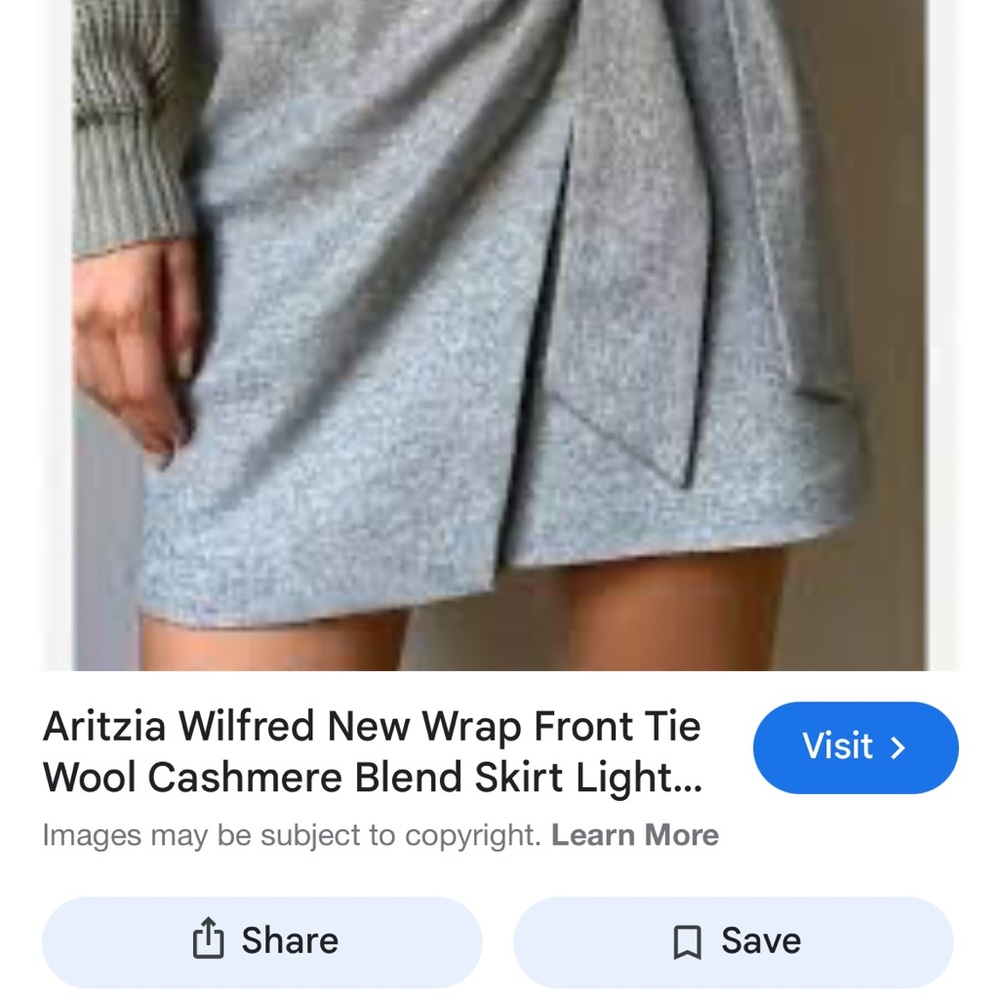 Wilfred Gray Wrap Front Mini Skirt